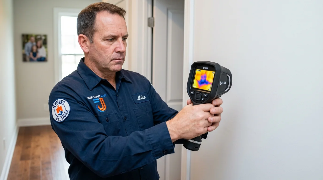 Thermal imaging leak detection by Johns Plumbing LLC in Itasca